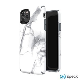 強強滾p-Speck iPhone 11 Pro Max Presidio Inked大理石圖案抗菌防摔保護殼 白/灰色