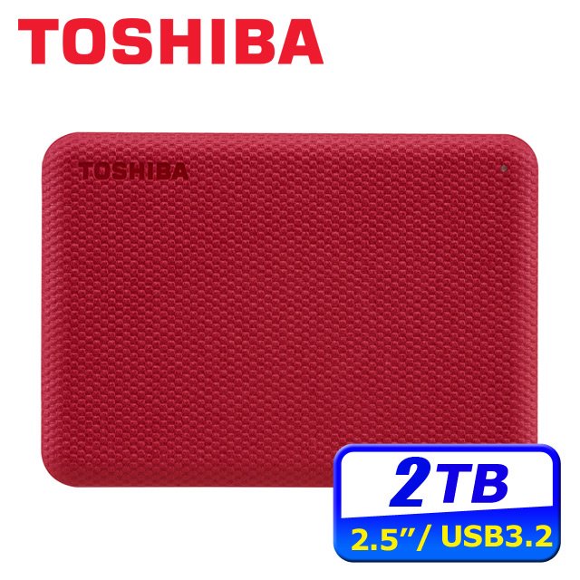 【hd數位3c】Toshiba 2TB(紅) Canvio Advance V10(USB3.2 Gen1/三年)*加密.備份軟體【下標前請先詢問 有無庫存】