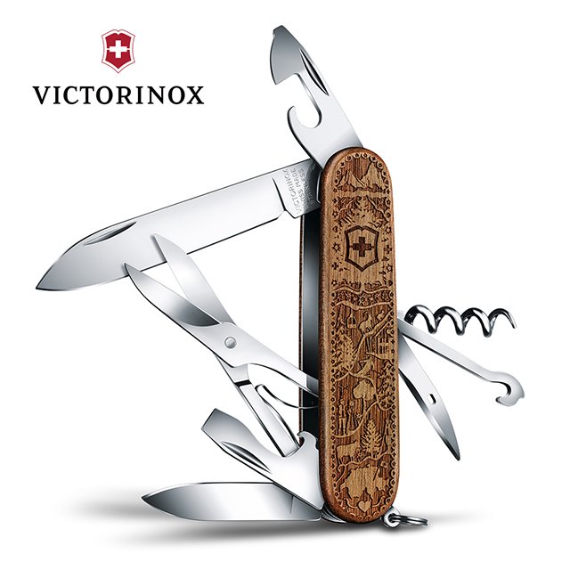 VICTORINOX 瑞士維氏12用瑞士刀登山者系列- 瑞士文化雕刻紀念款(91mm) - PChome 商店街