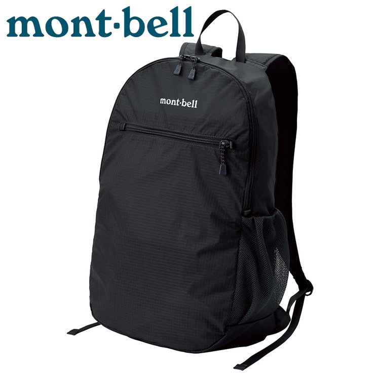 【台灣黑熊】日本 mont-bell Pocketable Light Pack 13 攻頂包 輕巧雙肩背包 旅行包 1123977 黑