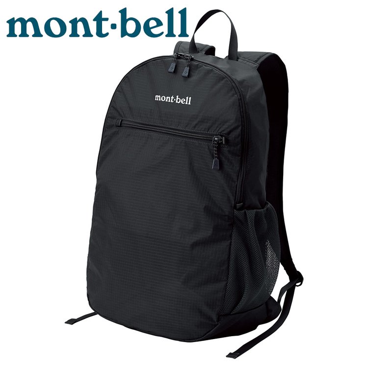 【台灣黑熊】日本 mont-bell Pocketable Light Pack 18 攻頂包 輕巧雙肩背包 旅行包 1123978 黑(BK)