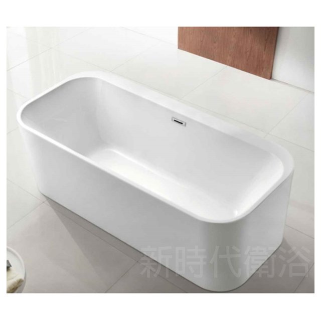 [新時代衛浴] 方形現代款式140~180cm一體成型無接縫獨立浴缸-XYK706