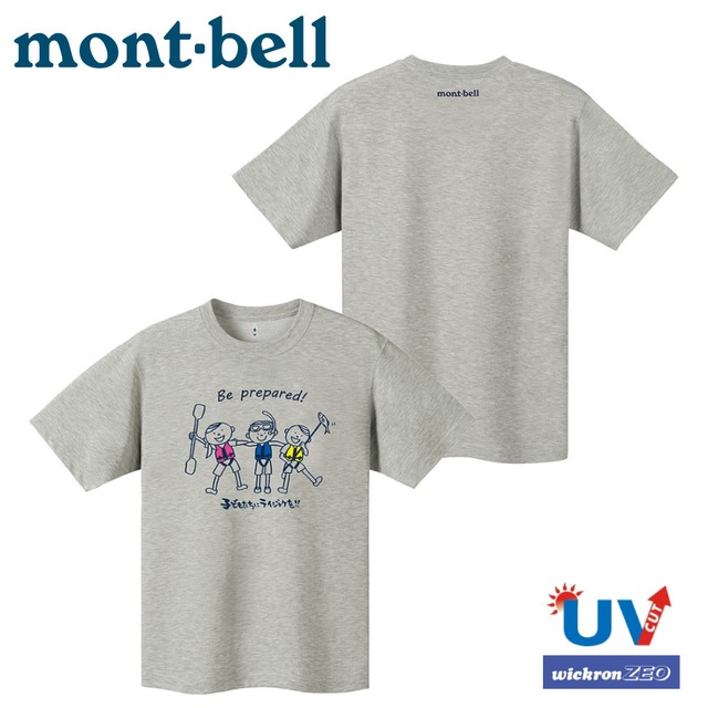 【Mont-Bell 日本 男 WIC.T 救生衣短袖排汗T恤《炭灰》】1114383/吸濕排汗/抗UV/休閒衫