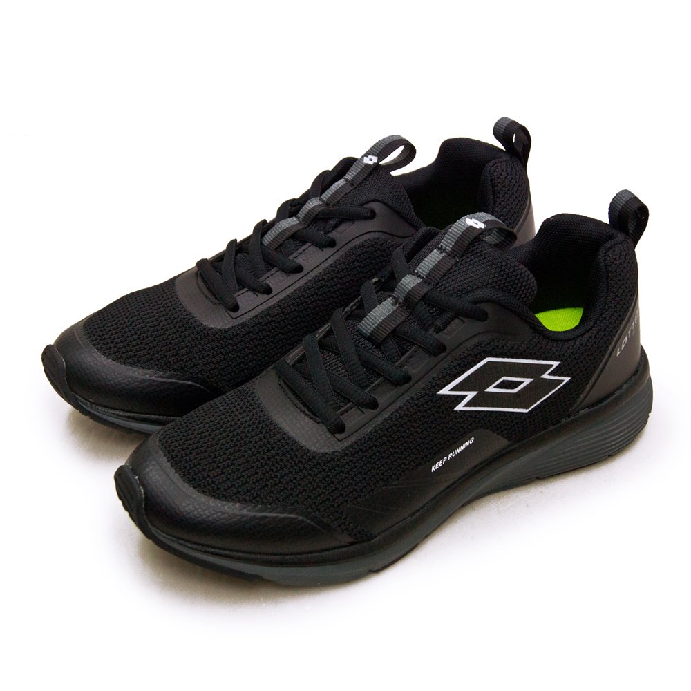 【LOTTO】專業輕量透氣避震慢跑鞋 OVERTHROW系列 黑灰 2150 男