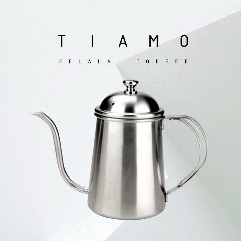 【贈濾掛】Tiamo 手沖溫度 職人滴漏式細口咖啡壺 0.7L