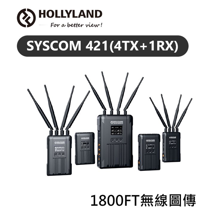 EC數位】HOLLYLAND Syscom421 4TX+1RX 1800FT 無線圖傳圖傳1對4 無線