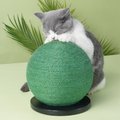 【WAWAWA】療癒系綠藻球造型貓咪紓壓互動貓抓台