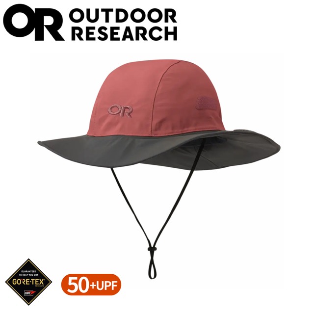 【Outdoor Research 美國 GORE-TEX 防水透氣大盤帽《灰紅》】280135/防水圓盤帽/登山健行