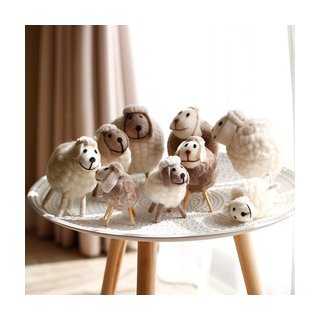 卷花羊小號米諾夢想家北歐ins創意兒童房擺件毛線小羊笑笑羊可愛動物裝飾品