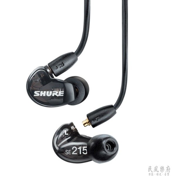 《民風樂府》Shure SE215DYBK+UNI 黑色 耳道式 線控通話耳機