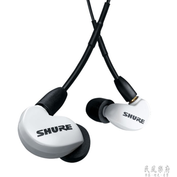 《民風樂府》Shure SE215DYBK+UNI 白色 耳道式 線控通話耳機