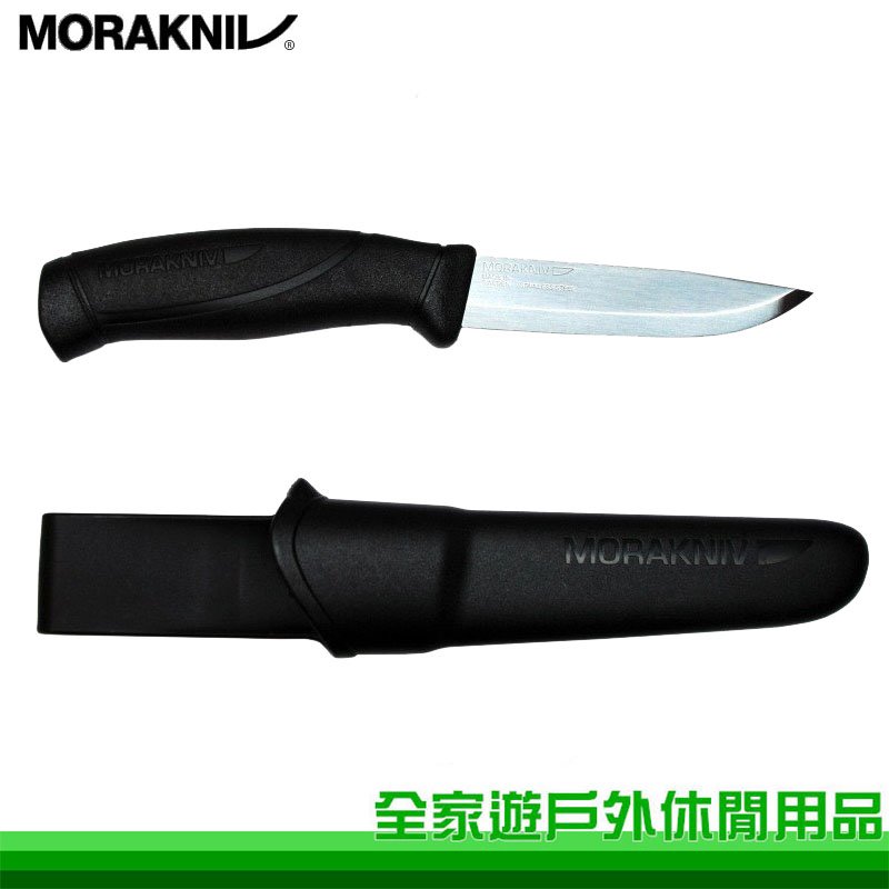 【全家遊戶外】MORAKNIV 瑞典 直刀 Companion(S) 12141/12092 黑/露營刀/不鏽鋼直刀 刀具