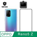 T.G OPPO Reno5 Z 5G 手機保護超值3件組(透明空壓殼+鋼化膜+鏡頭貼)