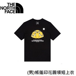 the north face 男 帳篷印花圓領短上衣 黑 {l} nf 0 a 4 u 9 mjk 3