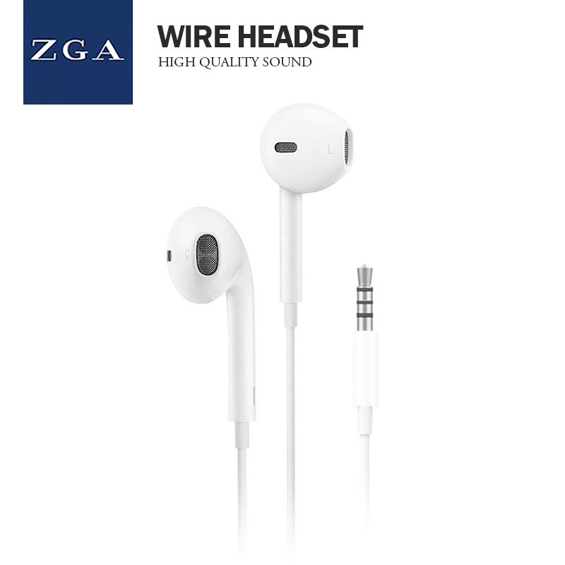 ZGA EarPhone 3.5mm線控耳機 高音質 通話聽歌 即插即用 入耳式線控耳機 音量調整 長1.2米