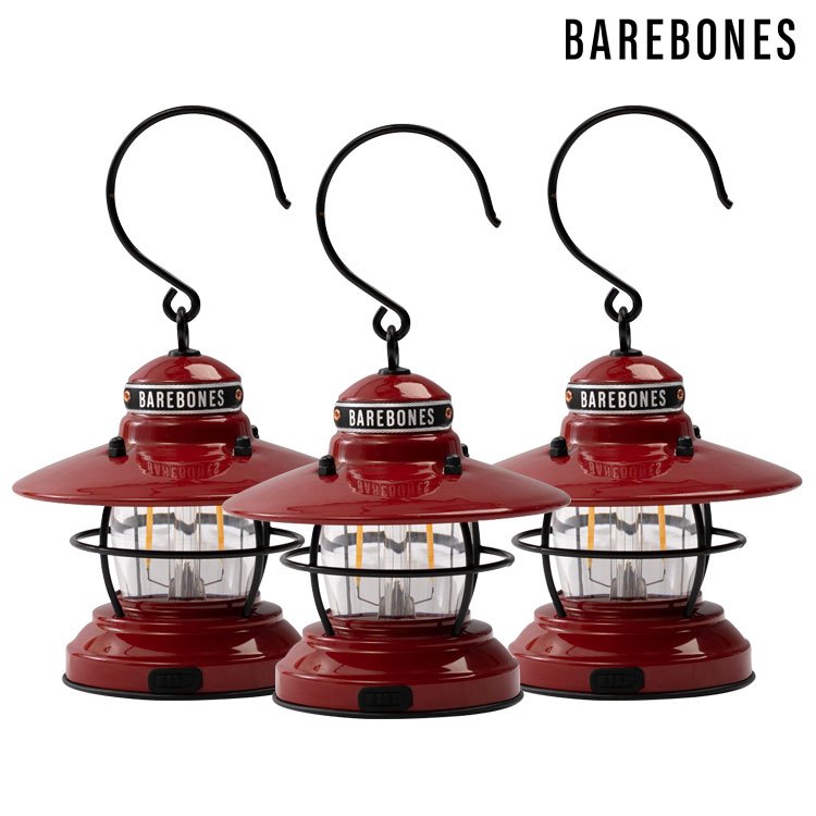 Barebones 迷你愛迪生吊掛營燈(3入) Mini Edison Lantern LIV-277 紅色