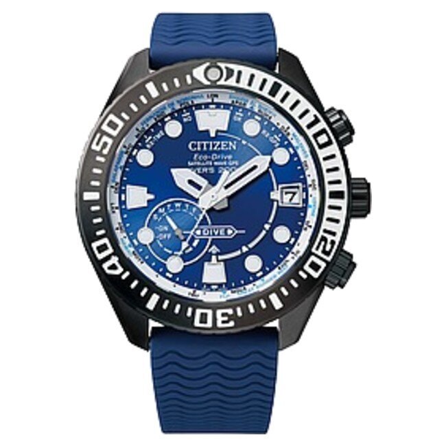 CITIZEN 星辰錶 CC5006-06L GPS時尚鈦金屬光動能萬年曆男腕錶/藍 47mm