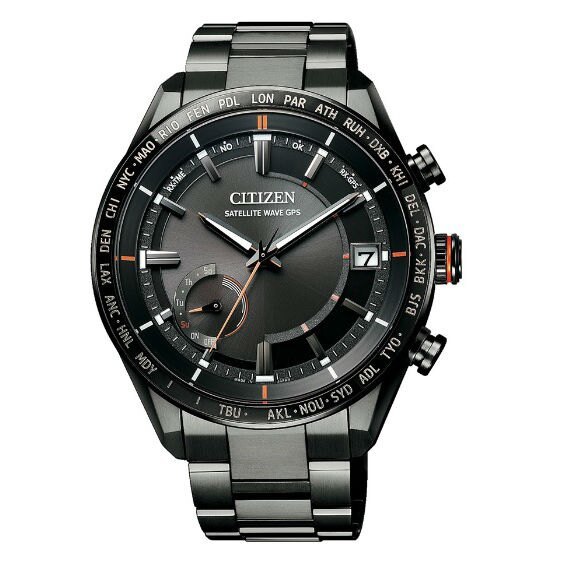 citizen 星辰 cc 3085 51 e 代言人廣告款 時尚炫黑光動能 gps 衛星對時腕錶 黑面 43 5 mm