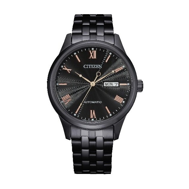 CITIZEN 星辰錶 NH7505-84E Mechanical 特殊造型面盤機械腕錶/黑 40mm