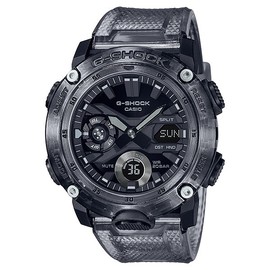 CASIO卡西歐G-SHOCK GA-2000SKE-8A 時尚灰透色系碳纖維錶殼腕錶48mm
