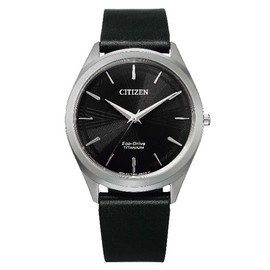 CITIZEN 星辰錶 BJ6520-15E GENT'S 光動能鈦金屬時尚男錶 /皮帶款 黑面 39mm