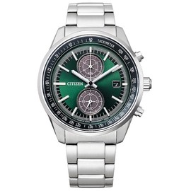 CITIZEN 星辰錶 CA7030-97W 限量光動能碼表計時腕錶/綠 41mm