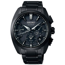 Seiko精工錶5X53-0AV0SD(SSH069J1)ASTRON GPS定位雙時區太陽能鈦手錶/黑 42.8mm SK037