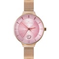 max max mas 7027 3 甜美時尚米蘭錶帶腕錶 粉色面 32 mm