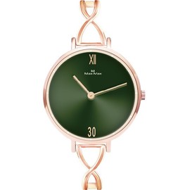 Max Max MAS7032-5 時尚魅力超薄極簡腕錶 玫瑰金錶帶 / 墨綠面 38mm