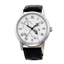 ORIENT 東方錶 SAK00002S SUN&amp;MOON系列 新日月相錶時尚腕錶 / 白面 42.5mm