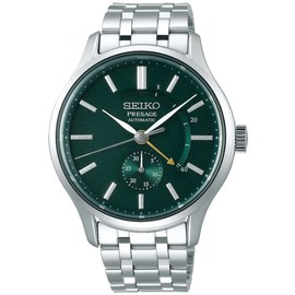 Seiko 精工錶 4R57-00N0G(SSA397J1) Presage 中央動力儲存顯示機械錶 / 綠 42mm SK037