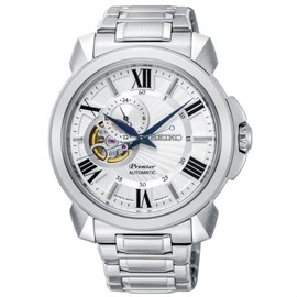 Seiko 精工錶 Premier 4R39-00S0S(SSA369J1) 紳士都會小秒針機械腕錶/銀白面 43mm