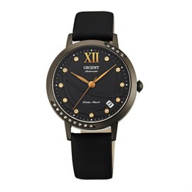 ORIENT 東方錶ELEGANT系列 FER2H001B 永恆耀眼時尚機械錶 絹布錶帶款 / 黑 36mm