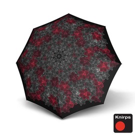 強強滾p-Knirps德國紅點傘 T200經典自動開收晴雨傘-黑色花紋