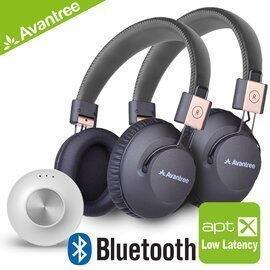 Avantree Priva音樂藍牙一對二發射器+Audition Pro無線NFC耳罩式耳機 超低延遲 遊戲影音超同步