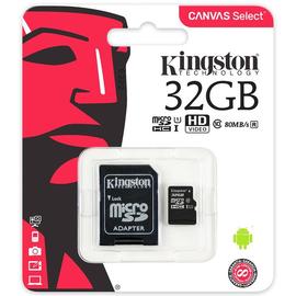 Kingston 金士頓 Canvas Select SDHC U1 C10 32GB 記憶卡(SDCS/32G) tf