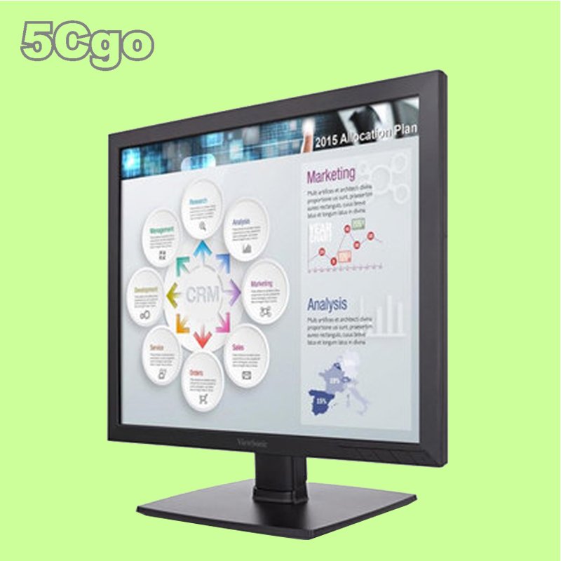 5Cgo【權宇】ViewSonic 優派VA951s 19寸5:4方屏標準屏商用液晶顯示器不閃屏高清IPS硬屏 含稅