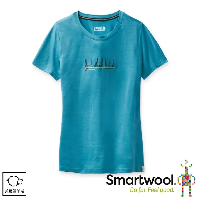 【SmartWool 美國 女 Merino Sport 150 好友時光T恤《淡海藍》】SW000722/排汗衣/ 機能衣