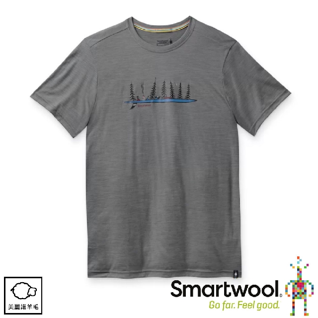 【SmartWool 美國 男 Merino Sport 150 好友時光T恤《淺灰色》】SW016281/排汗衣/ 機能衣