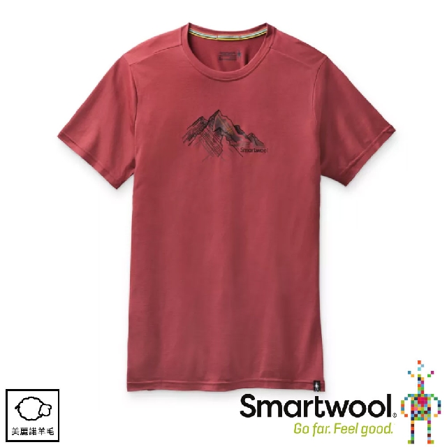 【SmartWool 美國 男 Merino Sport 150 野性山脈T恤《藏紅》】SW000796/排汗衣/ 機能衣