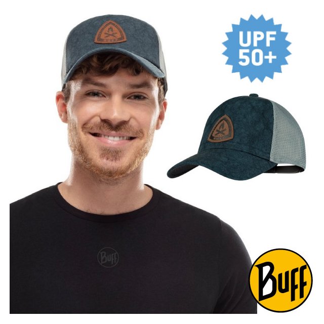 【西班牙 BUFF】高防曬 Trucker Cap 抗UV美式潮流卡車帽(UPF 50+)鴨舌帽.棒球棒.遮陽休閒帽/BF125364 沈穩深藍