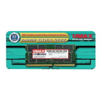 UMAX 筆記型記憶體 SO-Dimm D4 2666 8GB 1024X8 1.2V ( SO-DIMM D4 2666 8GB 1024*8 1.2V )