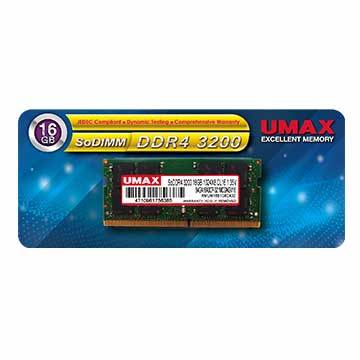 UMAX 筆記型記憶體 SO-Dimm DDR4 3200 16GB 1024X8