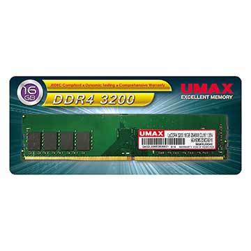 UMAX 桌上型記憶體 DDR4 3200 16GB 2048X8