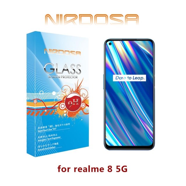 【預購】NIRDOSA realme 8 5G 9H 鋼化玻璃 螢幕保護貼 疏水疏油 防刮 防爆【容毅】
