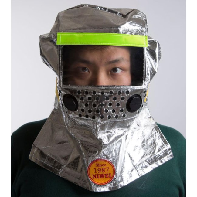【米勒線上購物】防煙面罩 頭罩 緊急逃生面罩 鋁貼布型 全部防火材質 火場逃生 消防安檢必備裝備