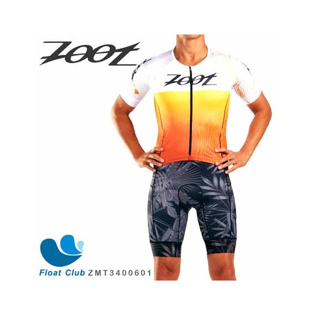 【ZOOT】男款 F20 冠軍選手Ben Hoffman聯名限定款 有袖全開連身三鐵衣 旭日橘 ZMT3400601 原價7800元
