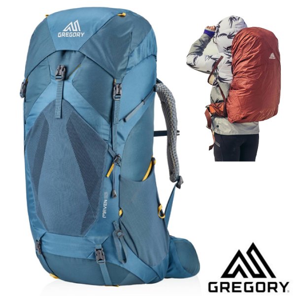 【GREGORY】女 MAVEN 55L 專業健行登山背包(附全罩式防雨罩+VersaFit 可調式懸架系統)/126839-8325 光譜藍