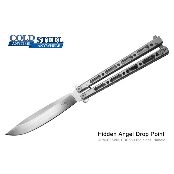 Cold steel Hidden Angel Drop Point刃不鏽鋼柄蝴蝶刀(CPM-S35VN鋼) - #CS 58UB