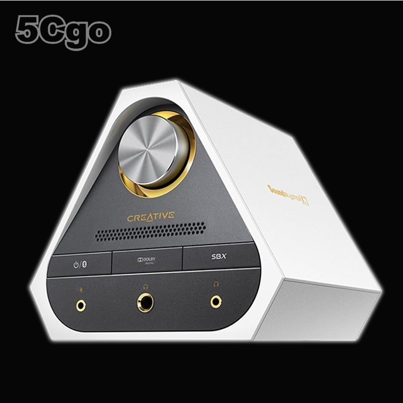 5Cgo【發燒友】Sound Blaster X7 HI-FI 筆記本外置聲卡 USB 耳放 DAC 解碼器 限量版-白色 220V 含稅